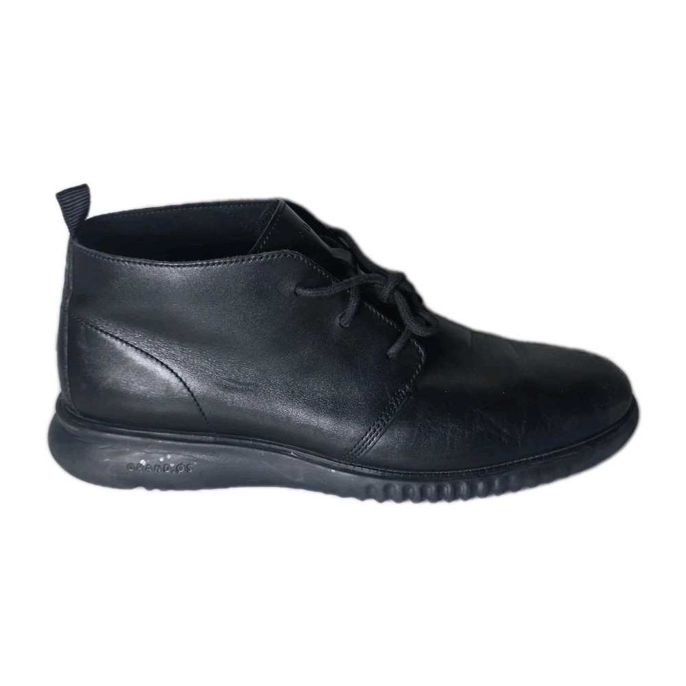 Cole Haan Men's 2.ZeroGrand Chukka Boot Black Leather C26198 Size 9.5M